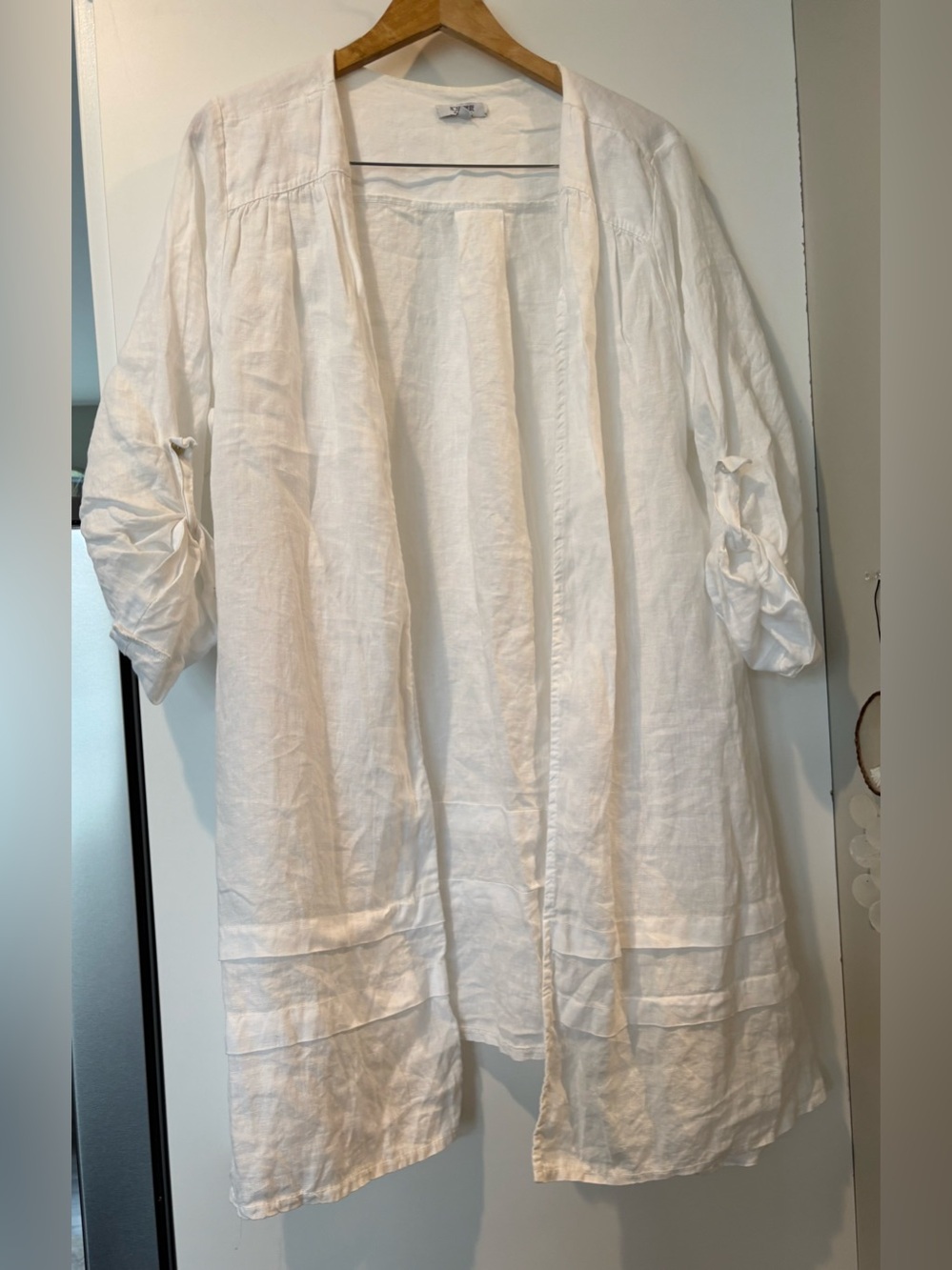 Rosemarine 100% linen long cardigan size 1X new without tags, made in Italy!